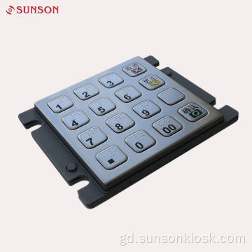 Ceap PIN Encryption Steel stainless airson Kiosk Pàighidh